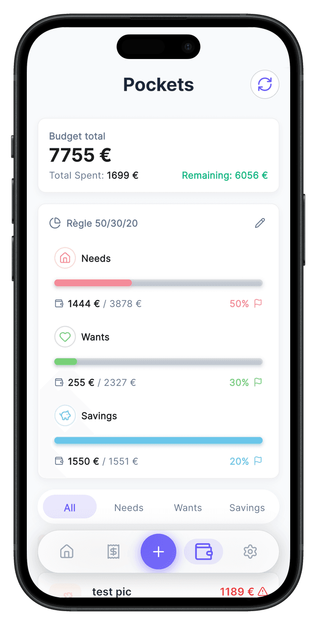 Luxa App - Budget et épargne